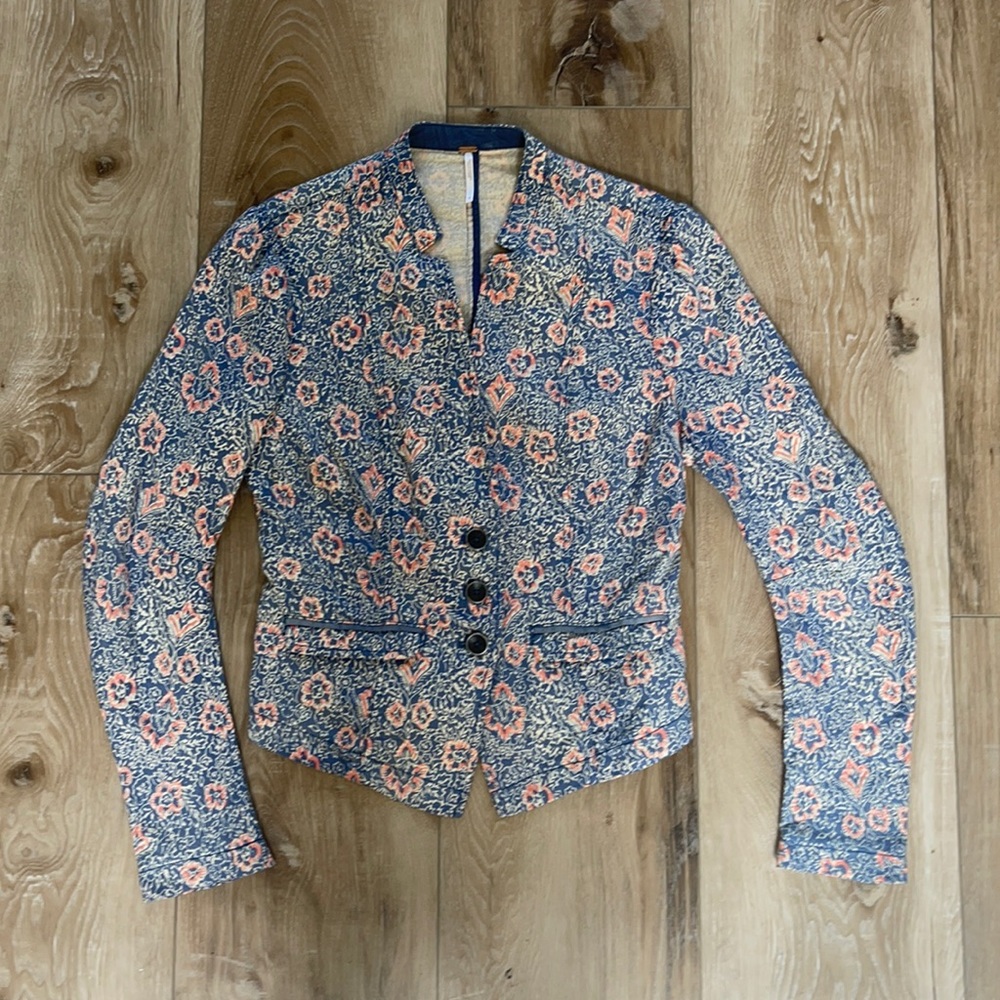 Free People Floral Blazer